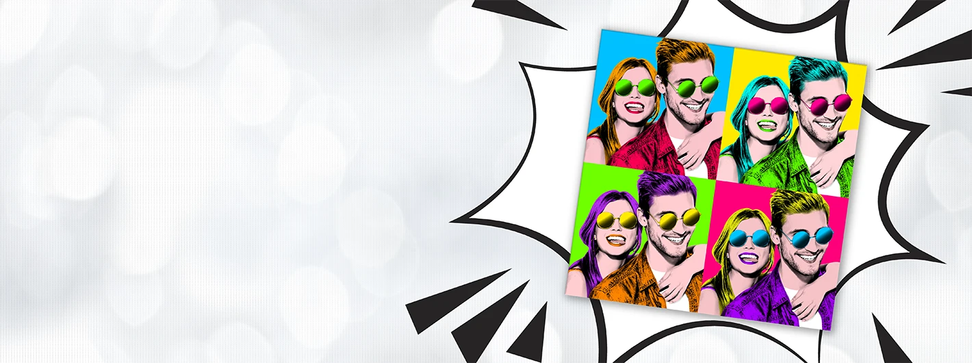 Retrato Pop Art personalizado y mosaico fotográfico