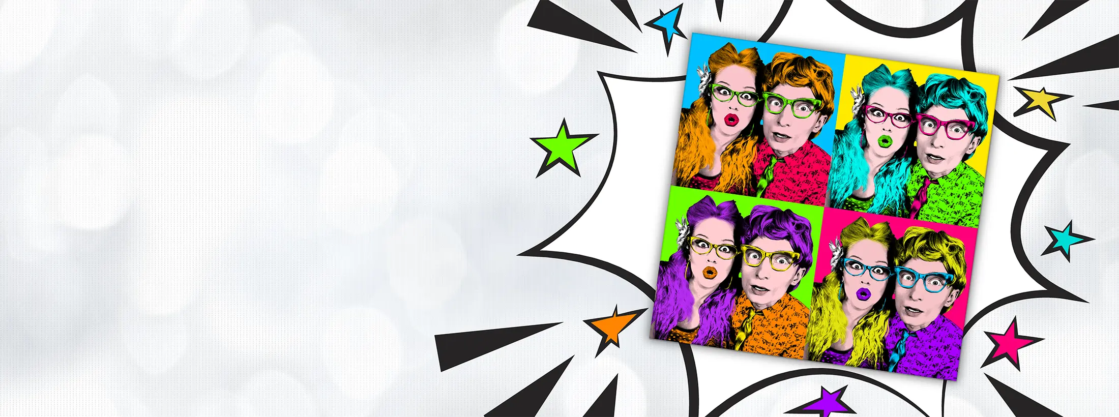 Retrato Pop Art personalizado y mosaico fotográfico