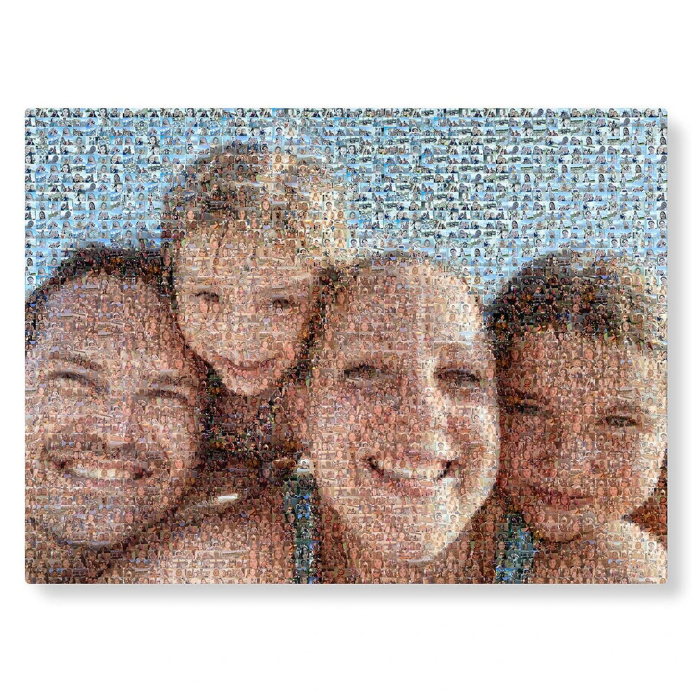 Portrait de famille en photo mosaïque