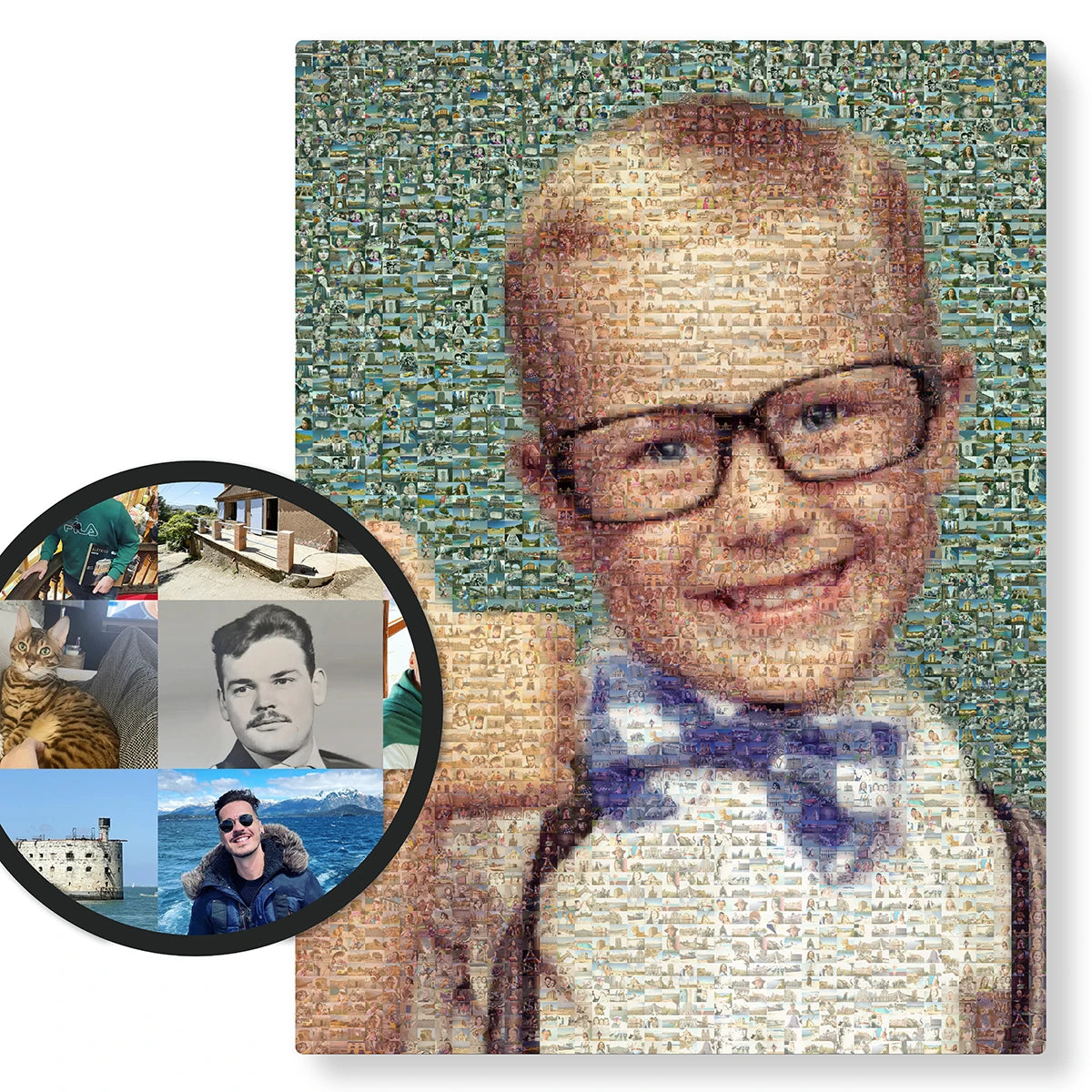 Photo mosaïque personnalisée sur Toile