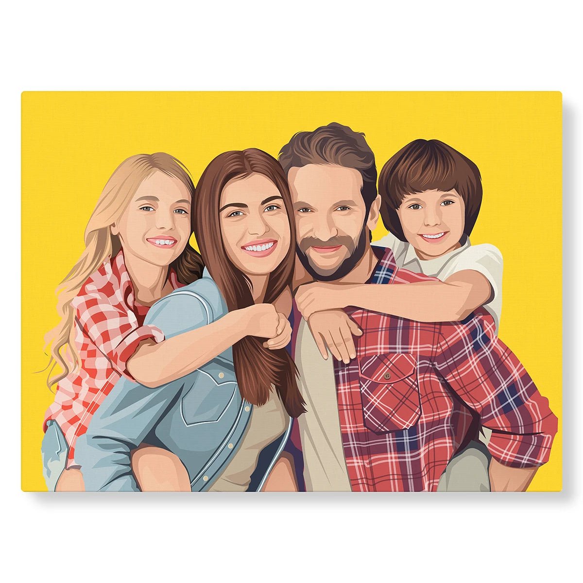 Portrait personnalisé illustré jaune - Studio Pop Art