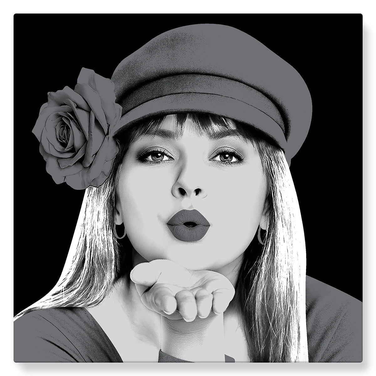 Warhol (monochrome noir) - Studio Pop Art