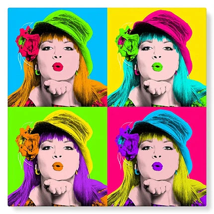 Pop Art personnalisé style Andy Warhol (4 cases) - Studio Pop Art