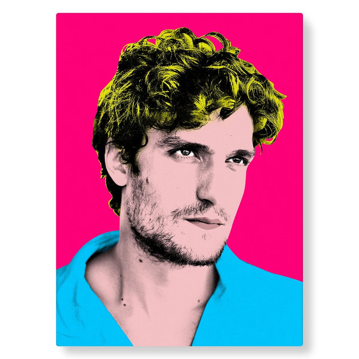 Exemple portrait Pop Art de Louis Garrel - Studio Pop Art