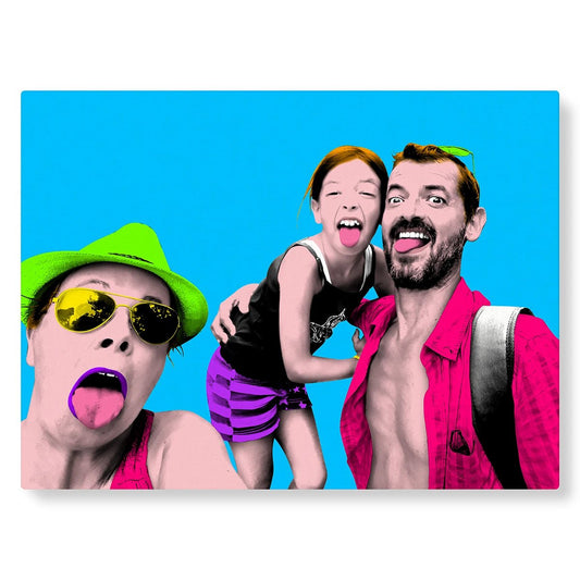 Famille au format portrait style Warhol - Studio Pop Art