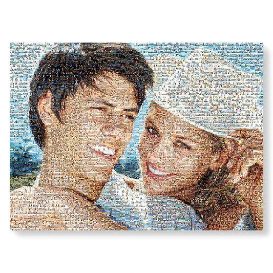 Poster ou Tableau mosaïque de photos couple - Studio Pop Art