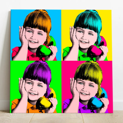 Visage dupliqué à 4 reprises - Studio Pop Art